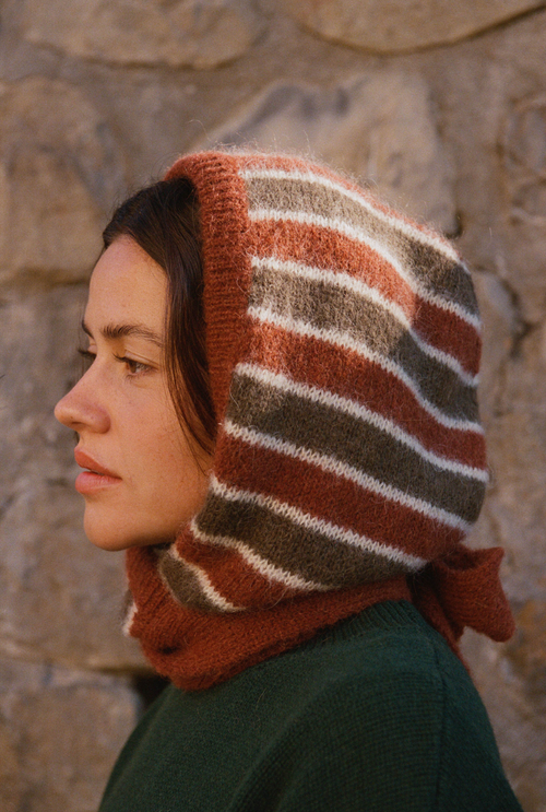 Cagoule Marguerite - Rayures Vertes