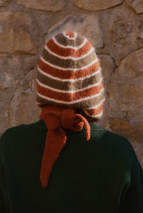Cagoule Marguerite - Rayures Vertes