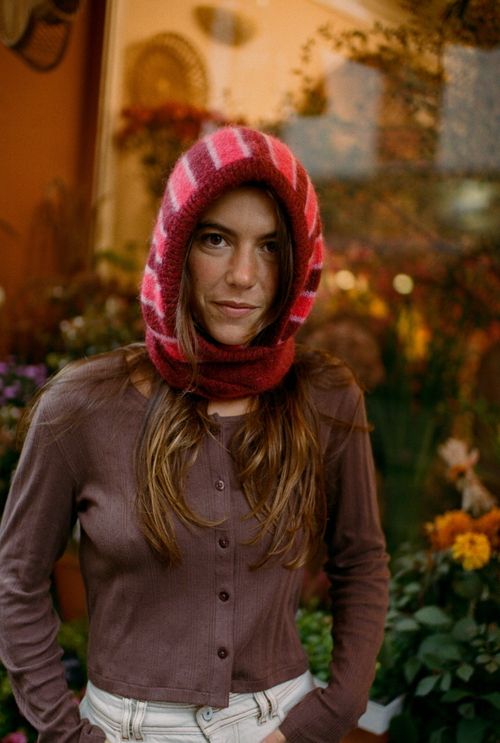 Cagoule Marguerite - Rayures Rouges