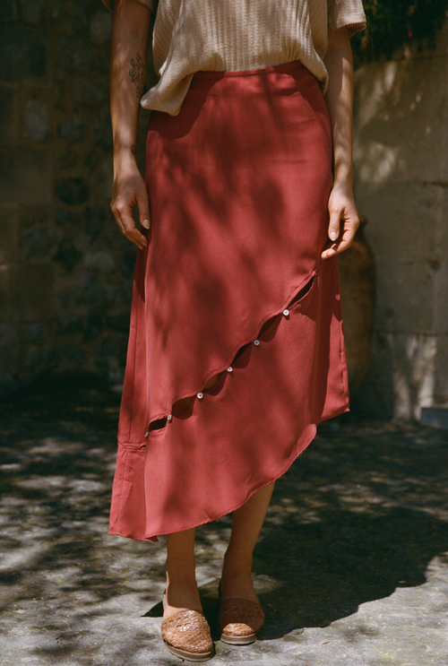 Marine Long skirt - Terracotta
