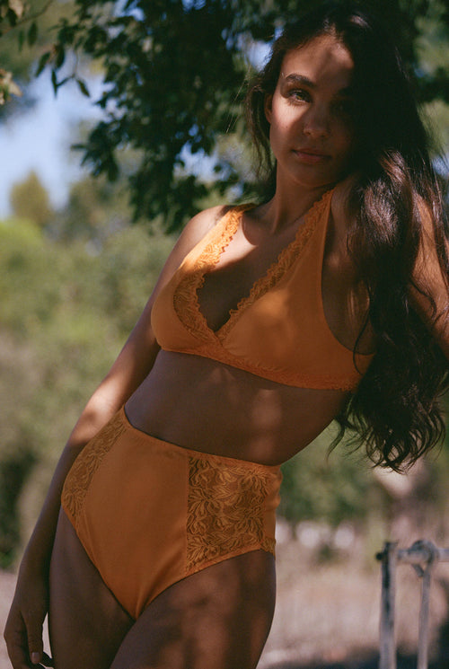 Culotte Taille Haute Jimmy - Orange Kumkwat