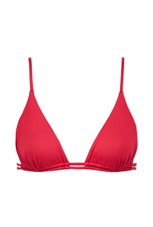 Melanie triangle bikini top - Raspberry red