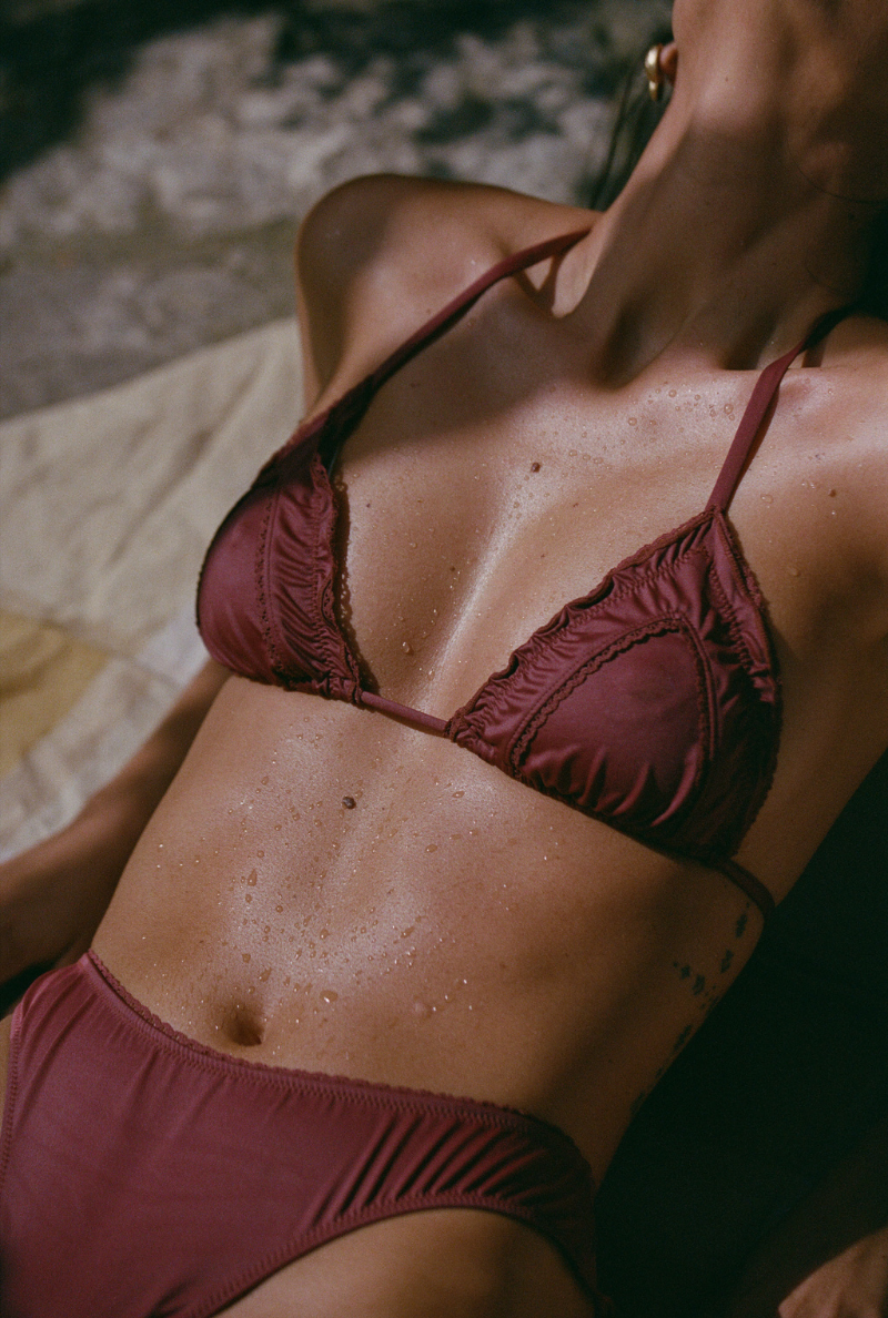 Haut de maillot triangle Margauxbtn x Nénés - Terracotta