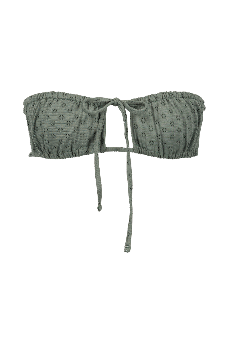 Haut de maillot bandeau Mado - Vert kaki