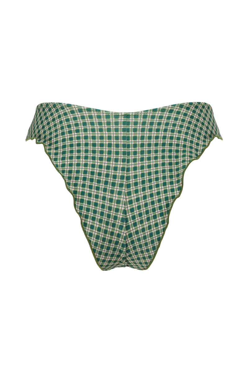 Bas de maillot culotte Cocoa - Carreaux vert