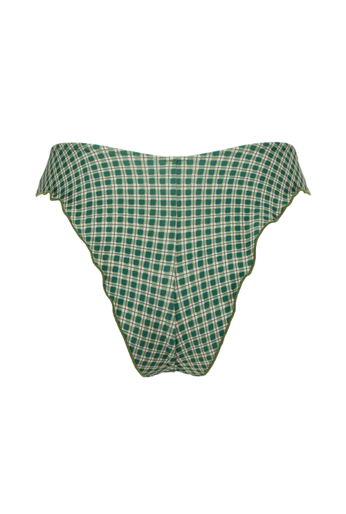 Bas de maillot culotte Cocoa - Carreaux vert