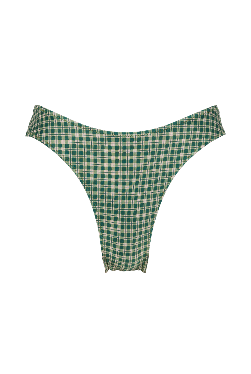 Bas de maillot culotte Cocoa - Carreaux vert