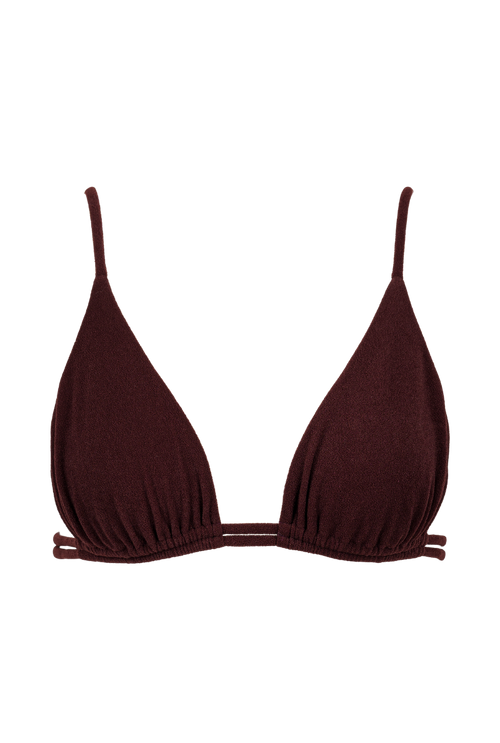Haut de maillot triangle Mélanie - Marron