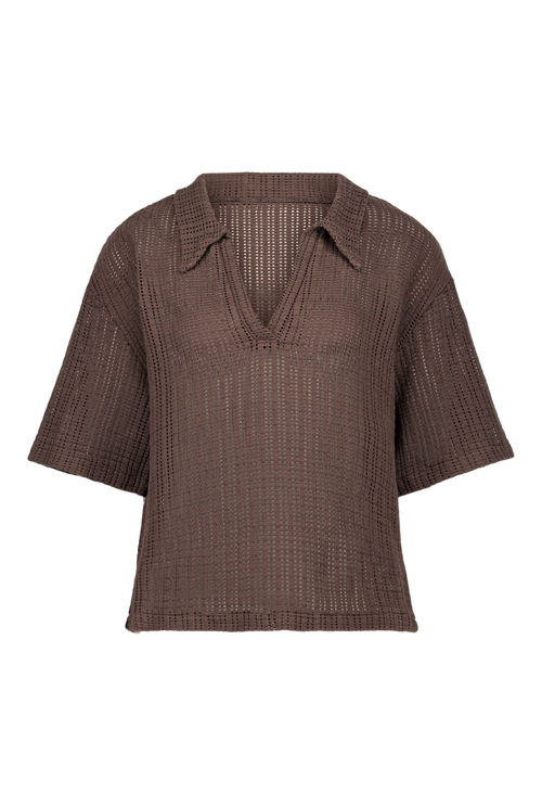 Morgane organic cotton top - Brown