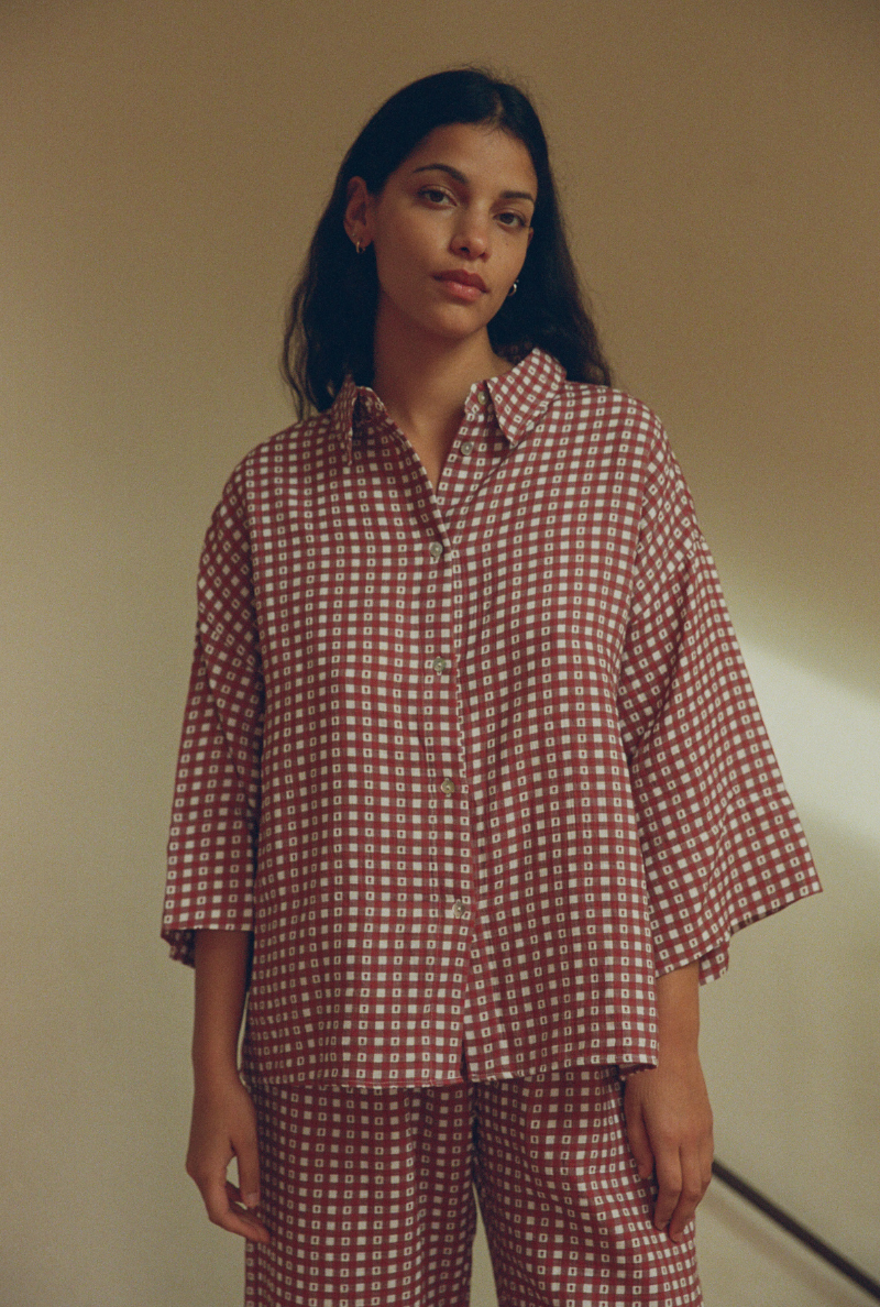 Chemise Mimosa Vichy Bordeaux