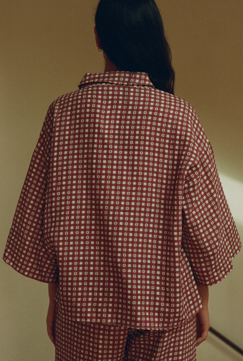 Chemise Mimosa Vichy Bordeaux