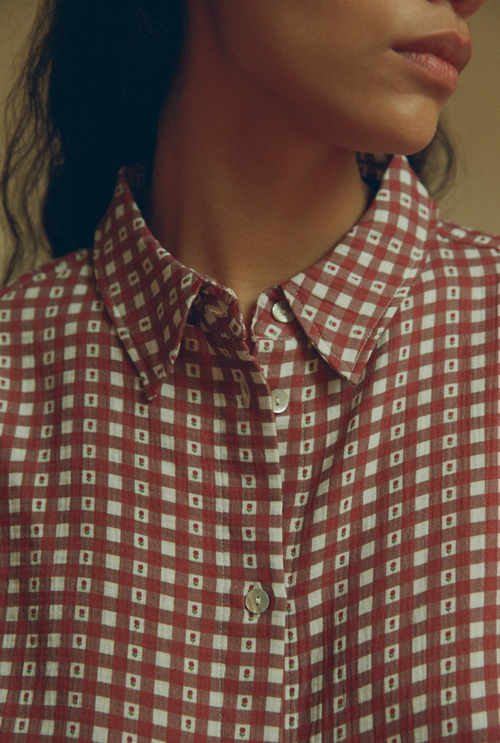 Chemise Mimosa Vichy Bordeaux