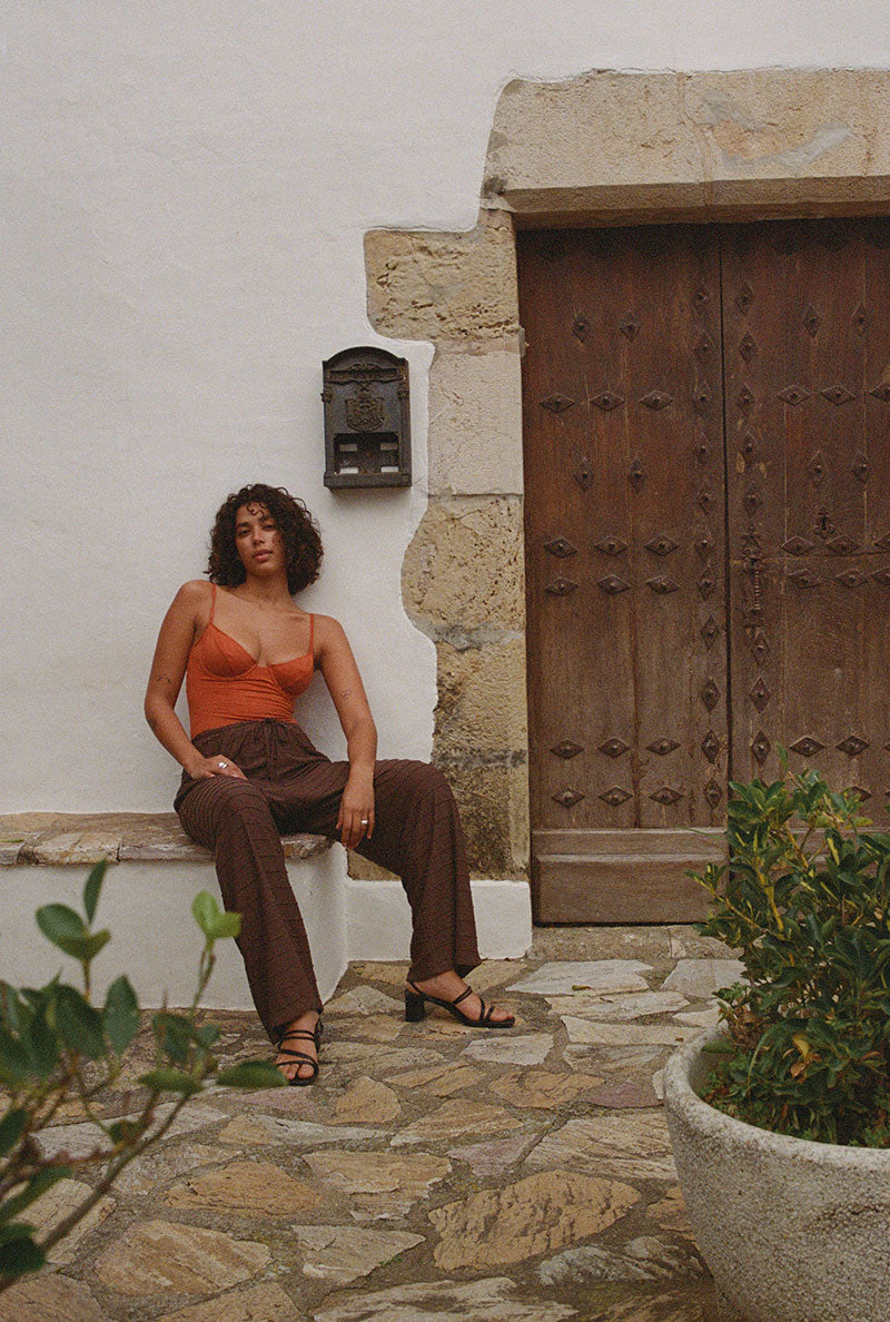 Mathilde loose pants - Brown