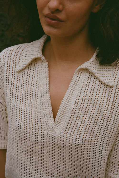 Morgane organic cotton top - Ecru