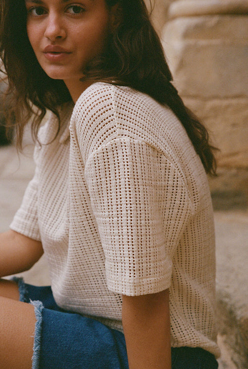 Morgane organic cotton top - Ecru