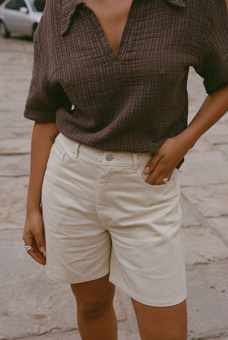 Morgane organic cotton top - Brown