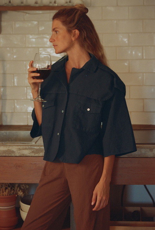 Chemise Celeste Bleu Marine