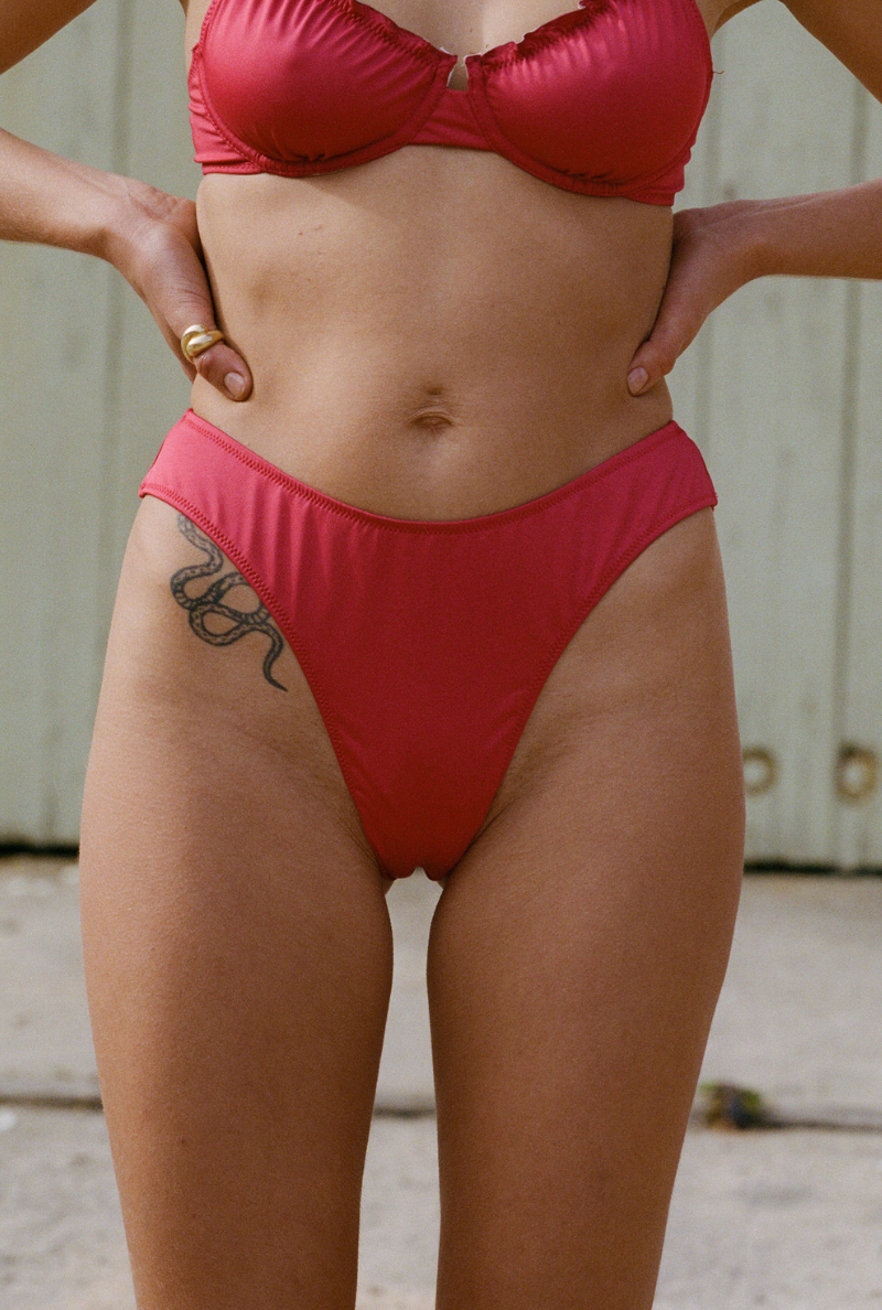 Cocoa bikini bottoms - Raspberry red