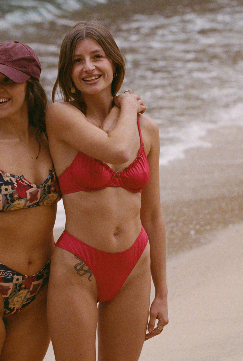 Cocoa bikini bottoms - Raspberry red