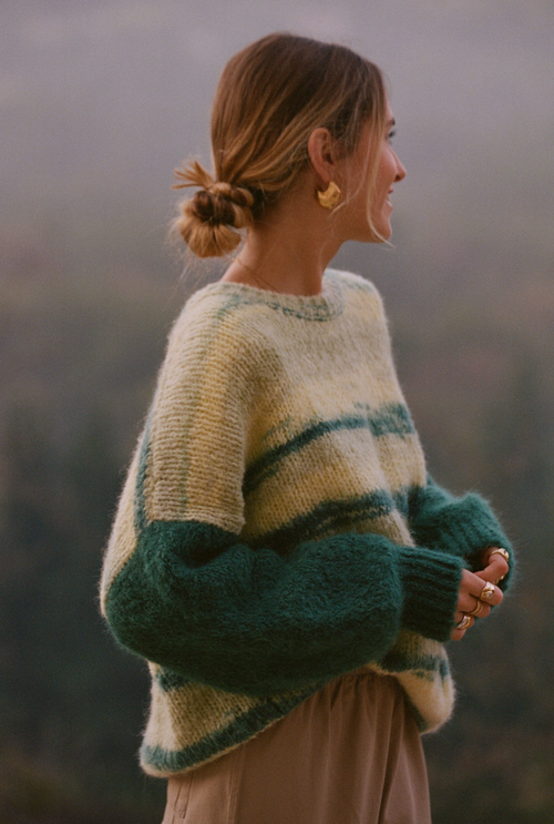 Marlène Rougier x Nénés Sweater - Green Stripes