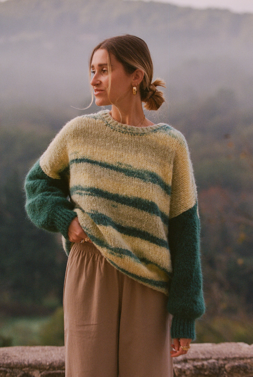Marlène Rougier x Nénés Sweater - Green Stripes