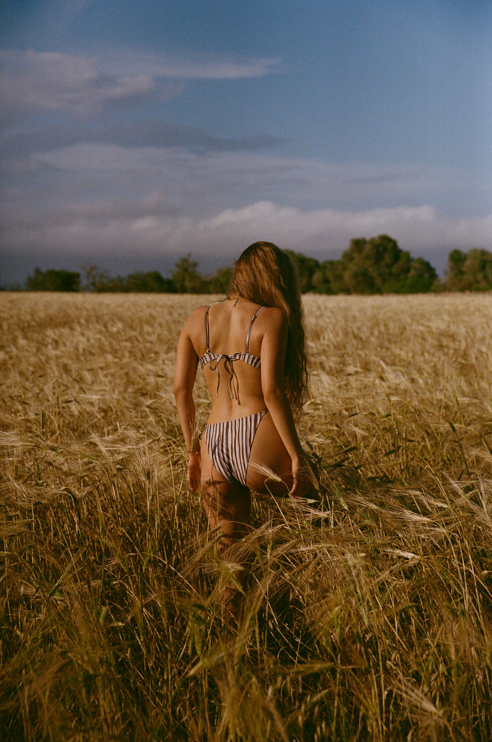 Haut de maillot brassière Leslie - Rayures