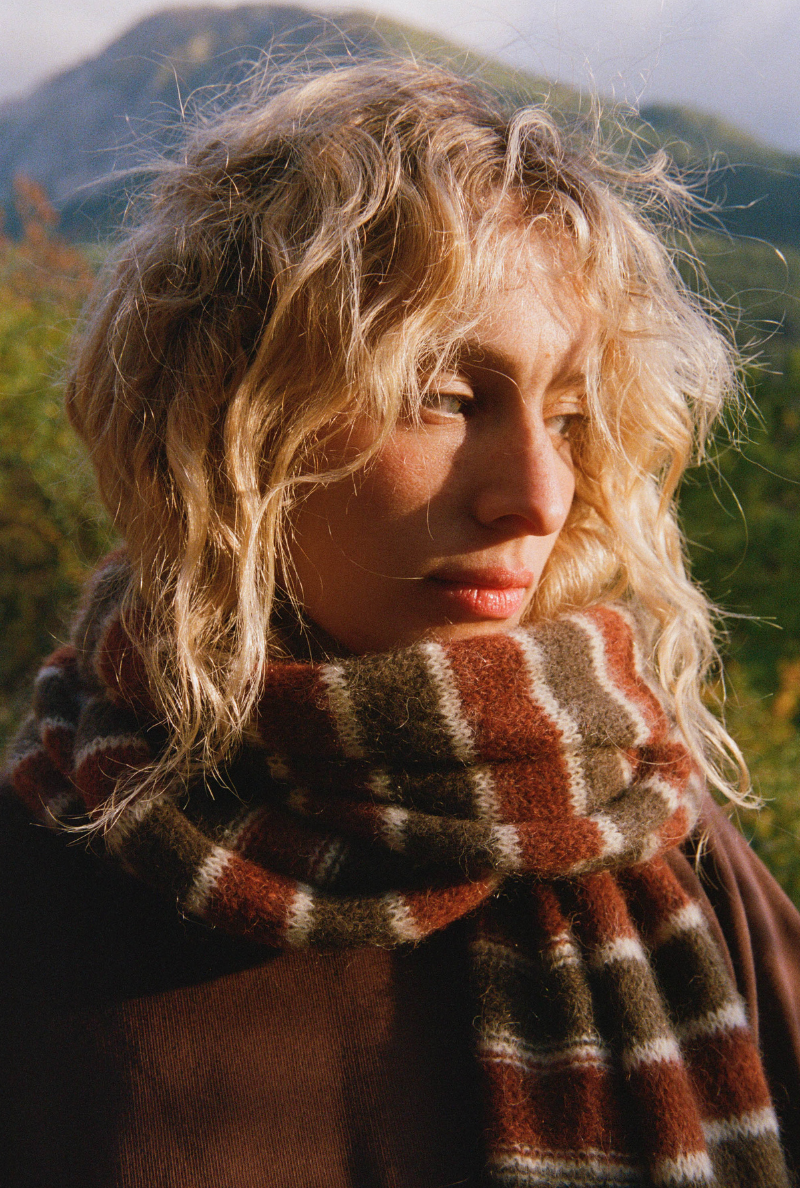 Écharpe Clémence - Rayures Vertes