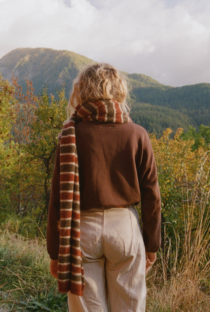 Écharpe Clémence - Rayures Vertes