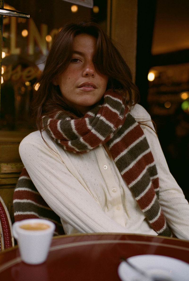 Écharpe Clémence - Rayures Vertes