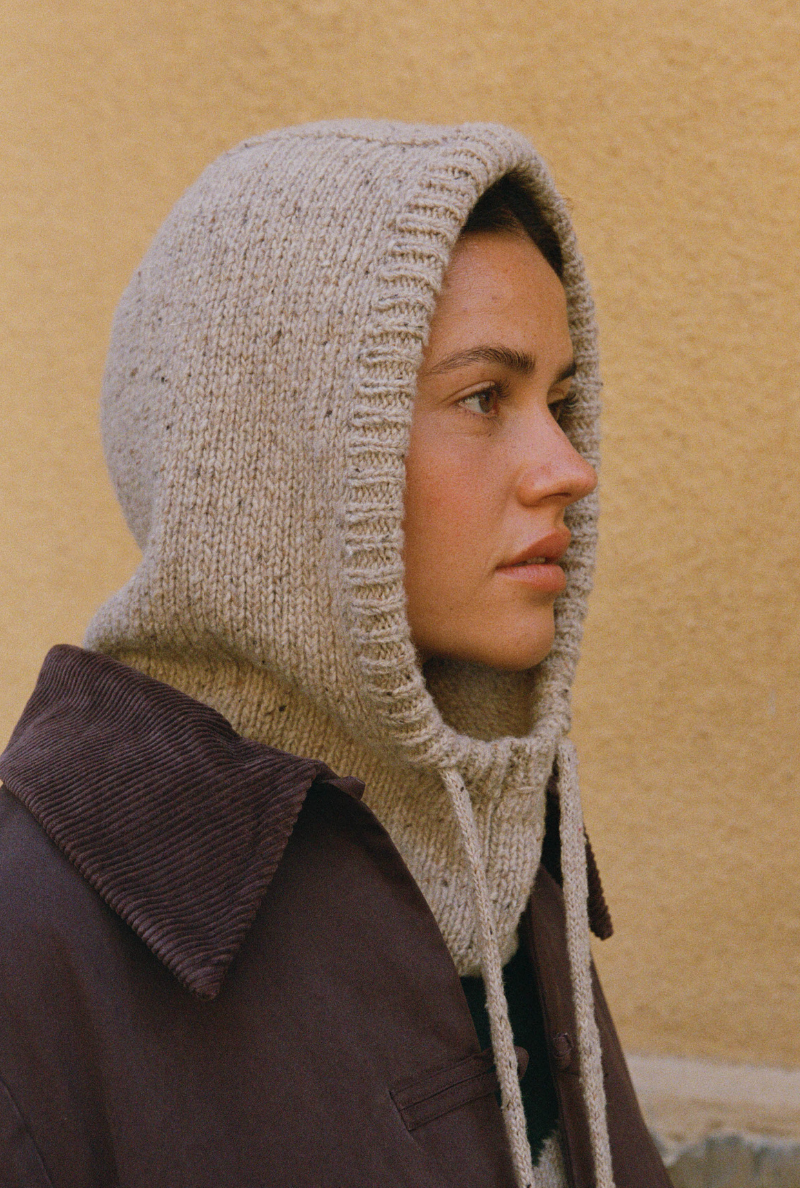Cagoule Dorothée écru en maille - Nénés - Vestiaire Responsable - Nénés Paris