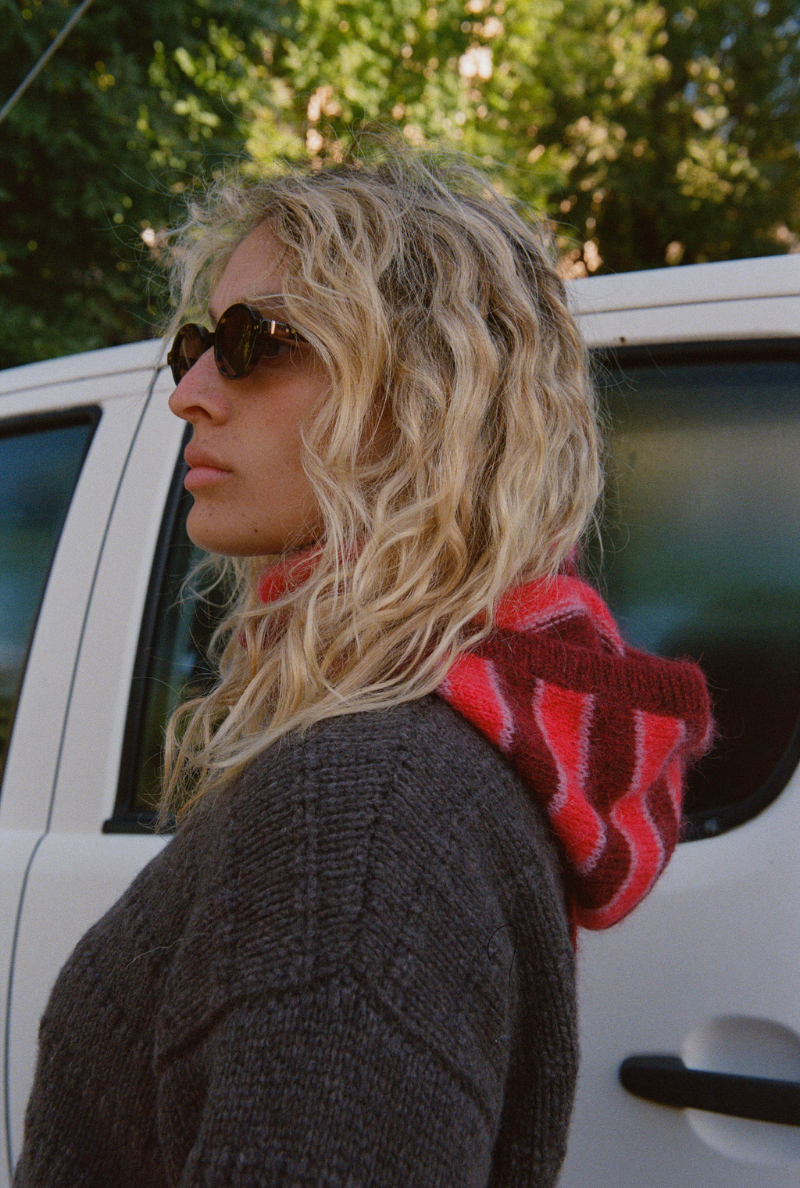 Daisy Balaclava - Red Stripes