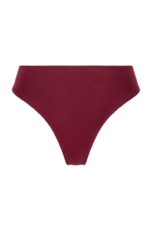 Culotte taille haute Intemporelle bordeaux