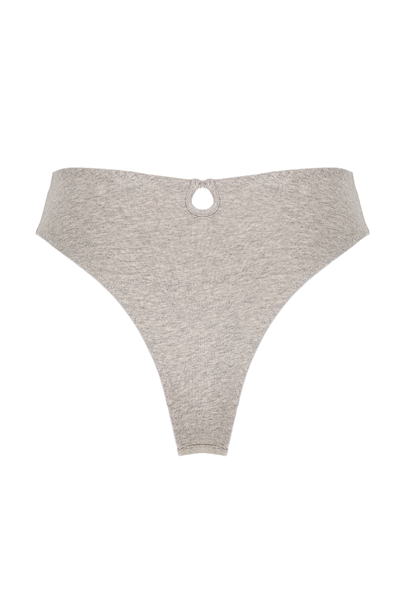 Timeless high-waisted grey melange panty 