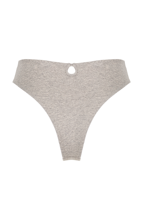 Timeless high-waisted grey melange panty 