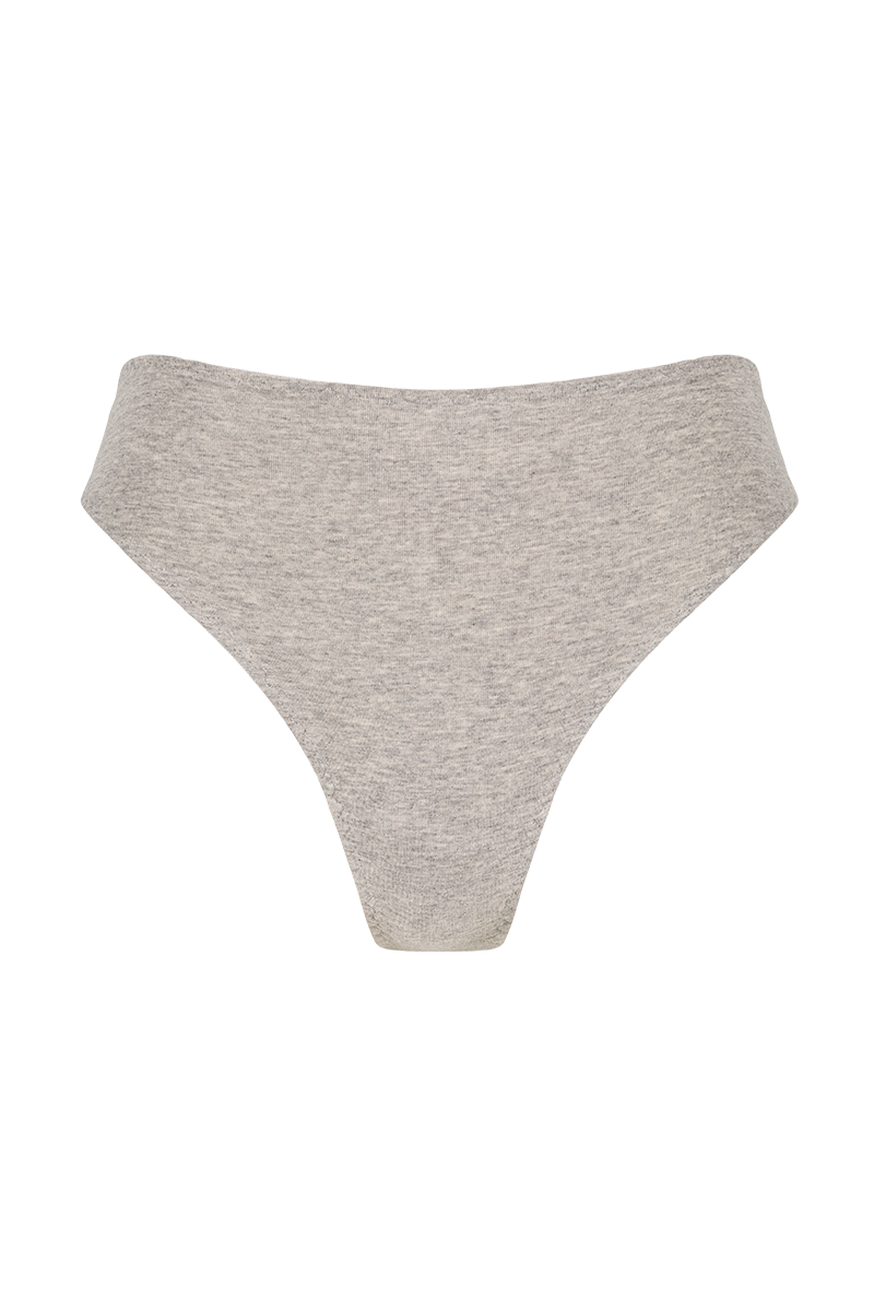 Timeless high-waisted grey melange panty 