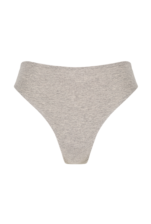 Timeless high-waisted grey melange panty 