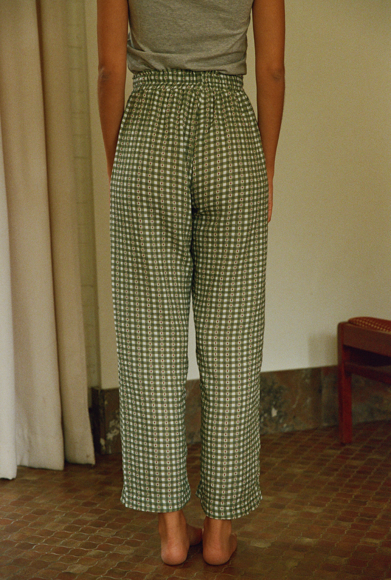 Pantalon Mimosa - Vichy vert