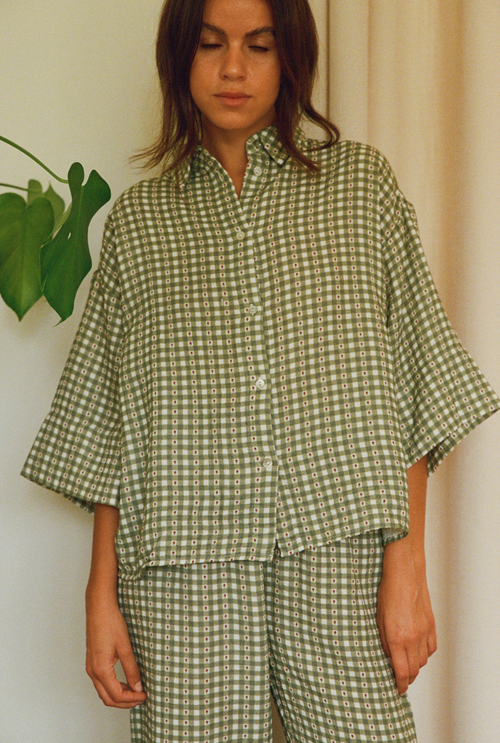 Chemise Mimosa - Vichy vert