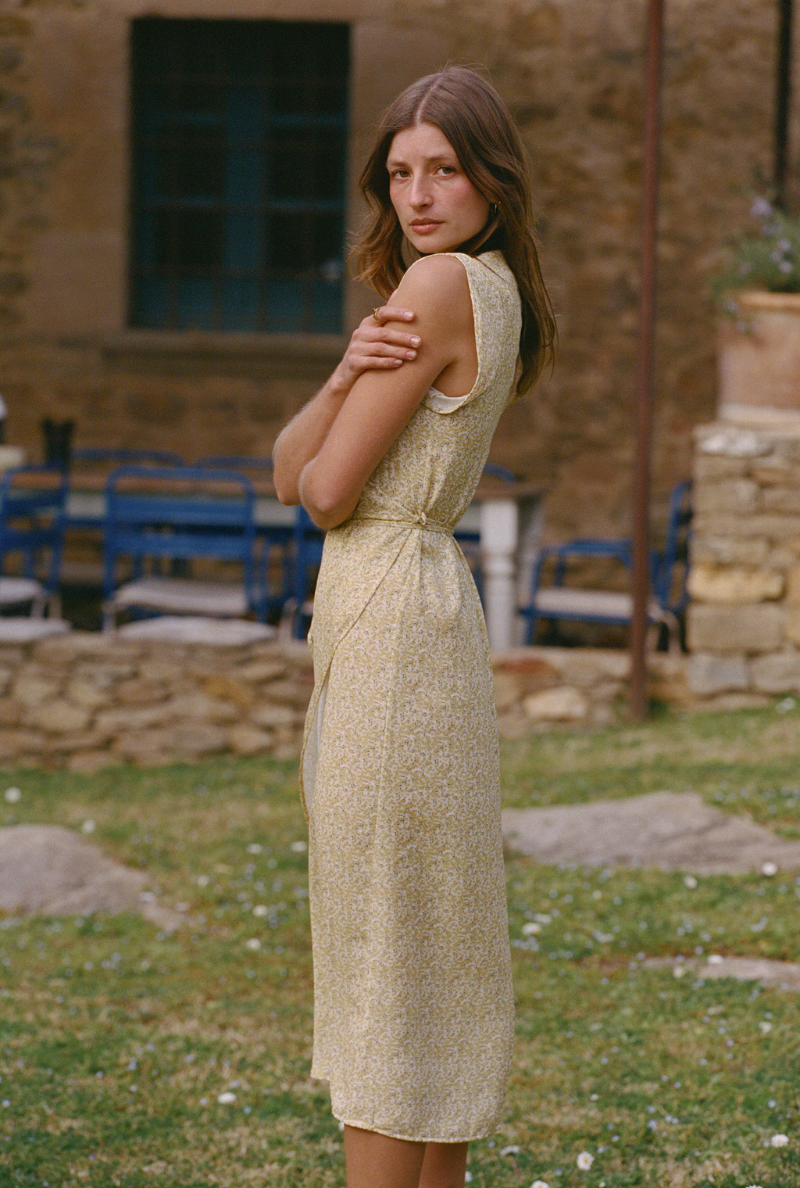 Inès Dress - Yellow Flower Print