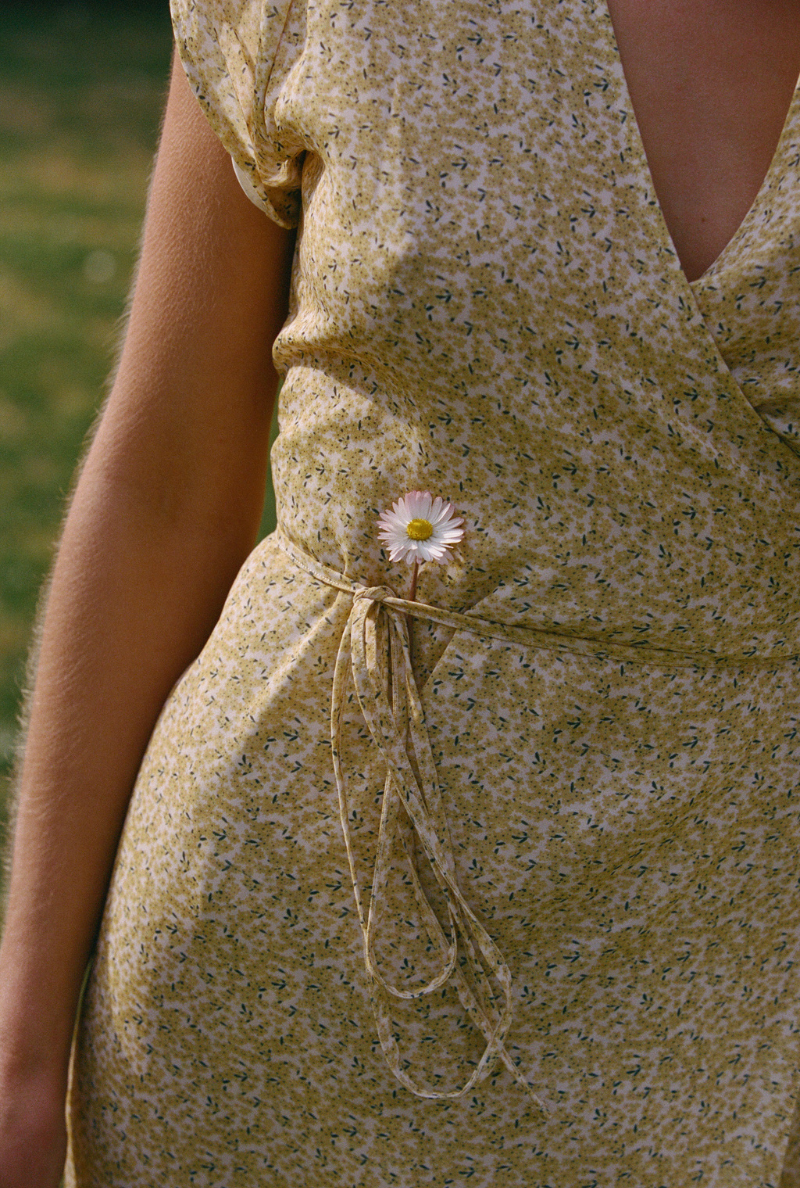 Inès Dress - Yellow Flower Print