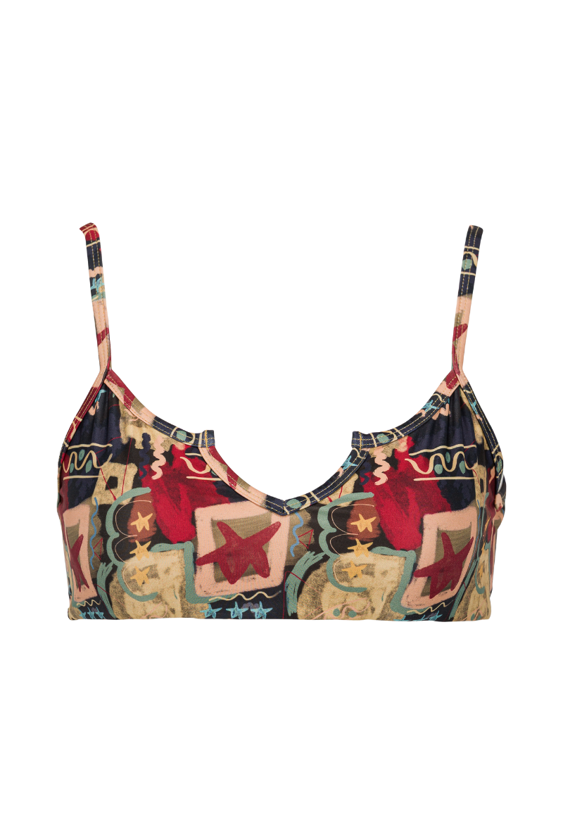 Haut de maillot brassière Manon - Imprimé Graffiti
