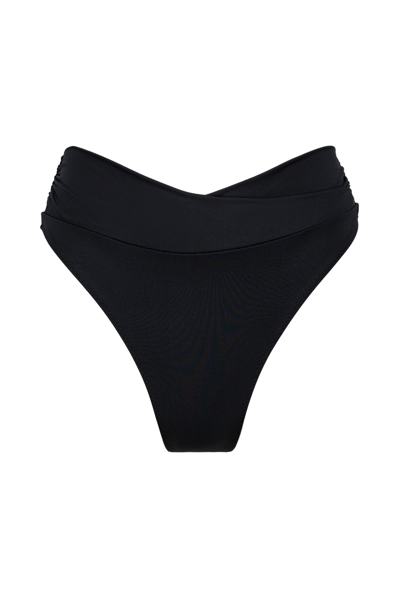Bas de maillot culotte taille haute Myrto - Noir