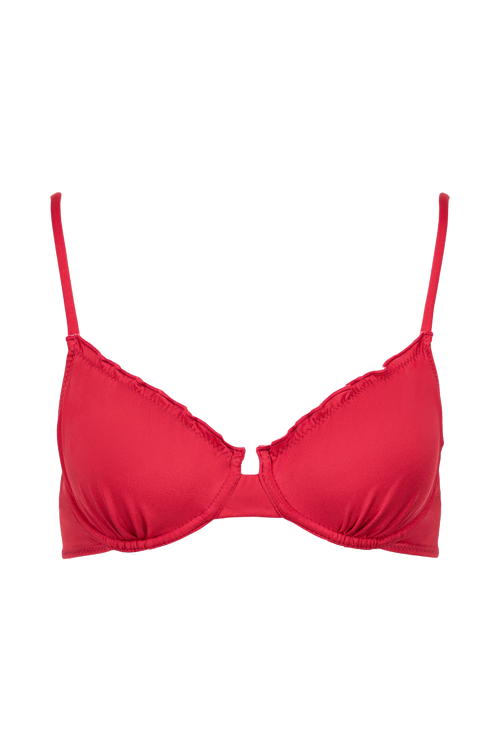Marcia Underwired Bikini Top - Raspberry Red