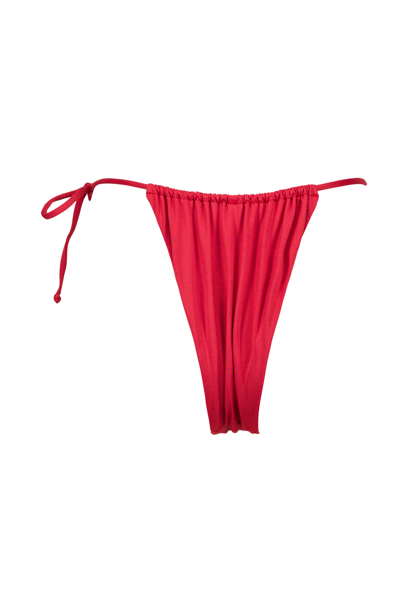 Bas de maillot tanga Pauline - Rouge framboise