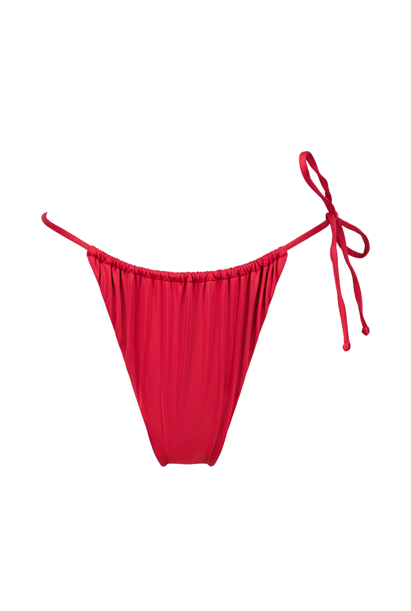 Bas de maillot tanga Pauline - Rouge framboise