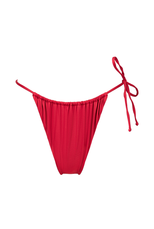 Bas de maillot tanga Pauline - Rouge framboise