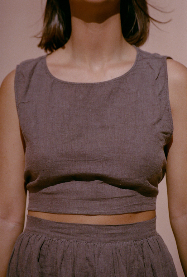 Margauxbtn x Nénés Top - Brown