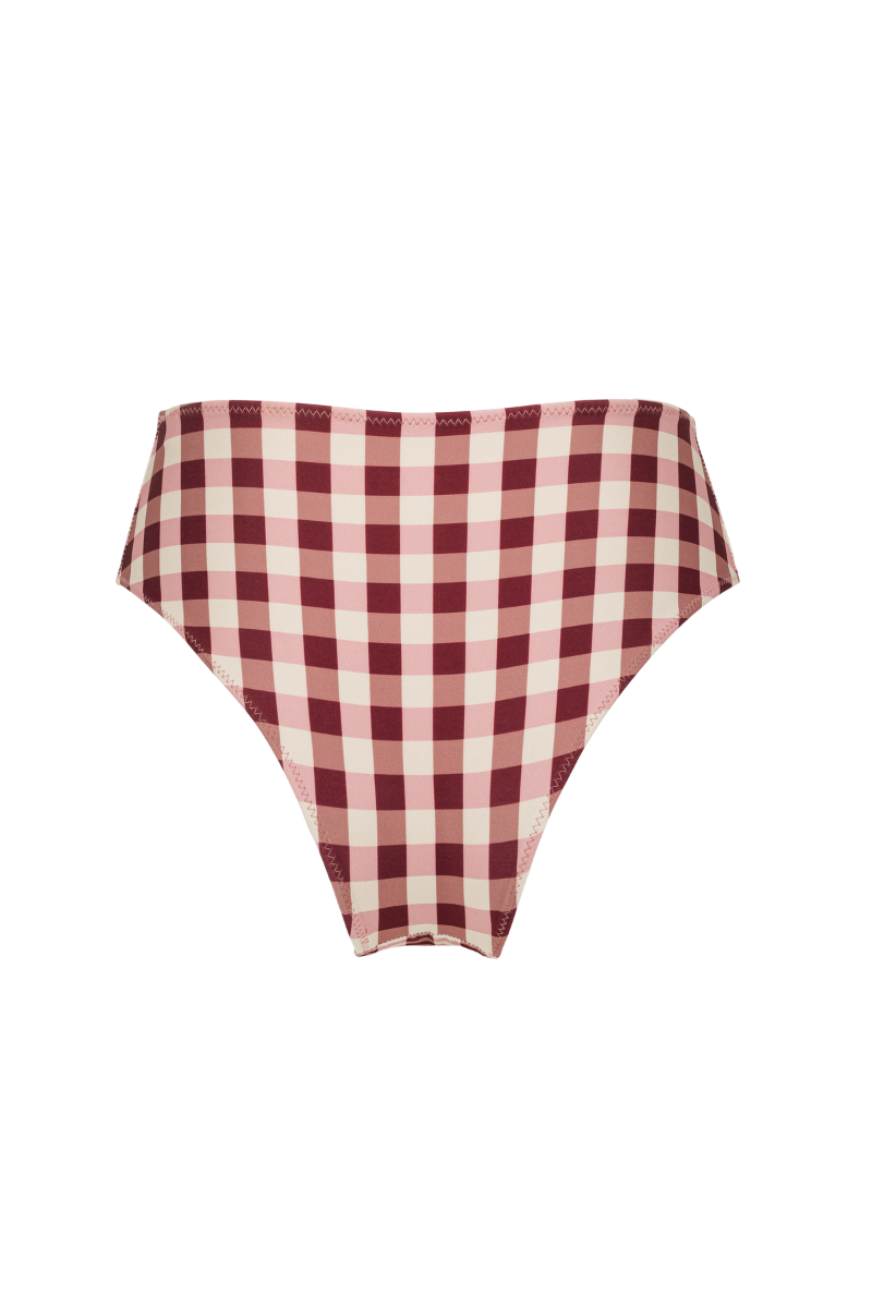 Culotte taille haute Aimée - Vichy rose