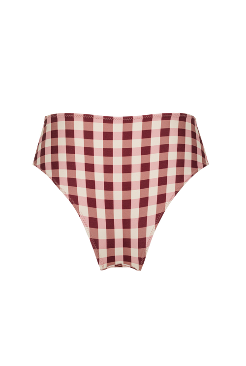 Culotte taille haute Aimée - Vichy rose