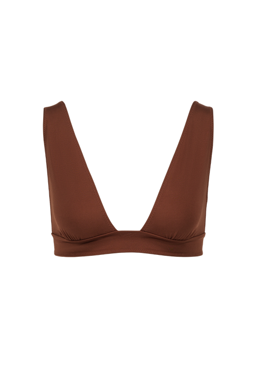 Josie Scarf Top - Brown
